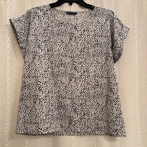 Shein Black and White Polka Dot Blouse